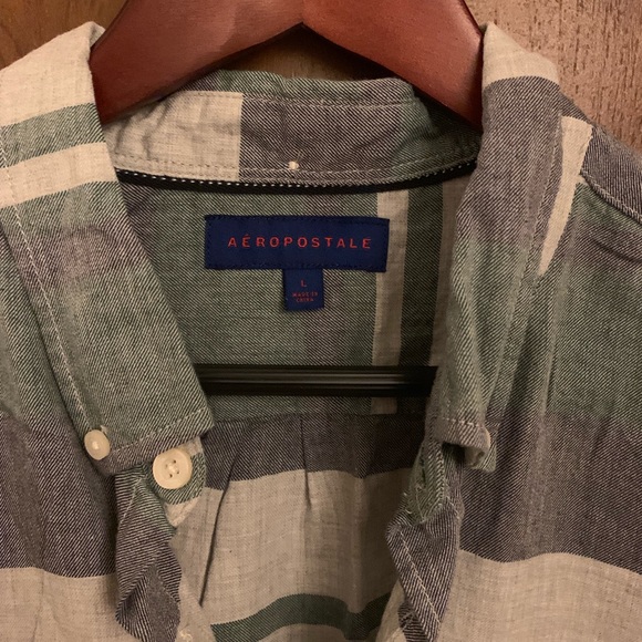 DONATED Aeropostale Multi-Stripe Button Down - Picture 3 of 5